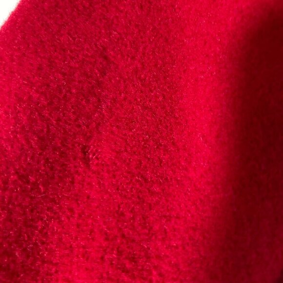 Womens Vintage Fabio Wool Pea Coat Lined Red‎ L - Picture 8 of 8